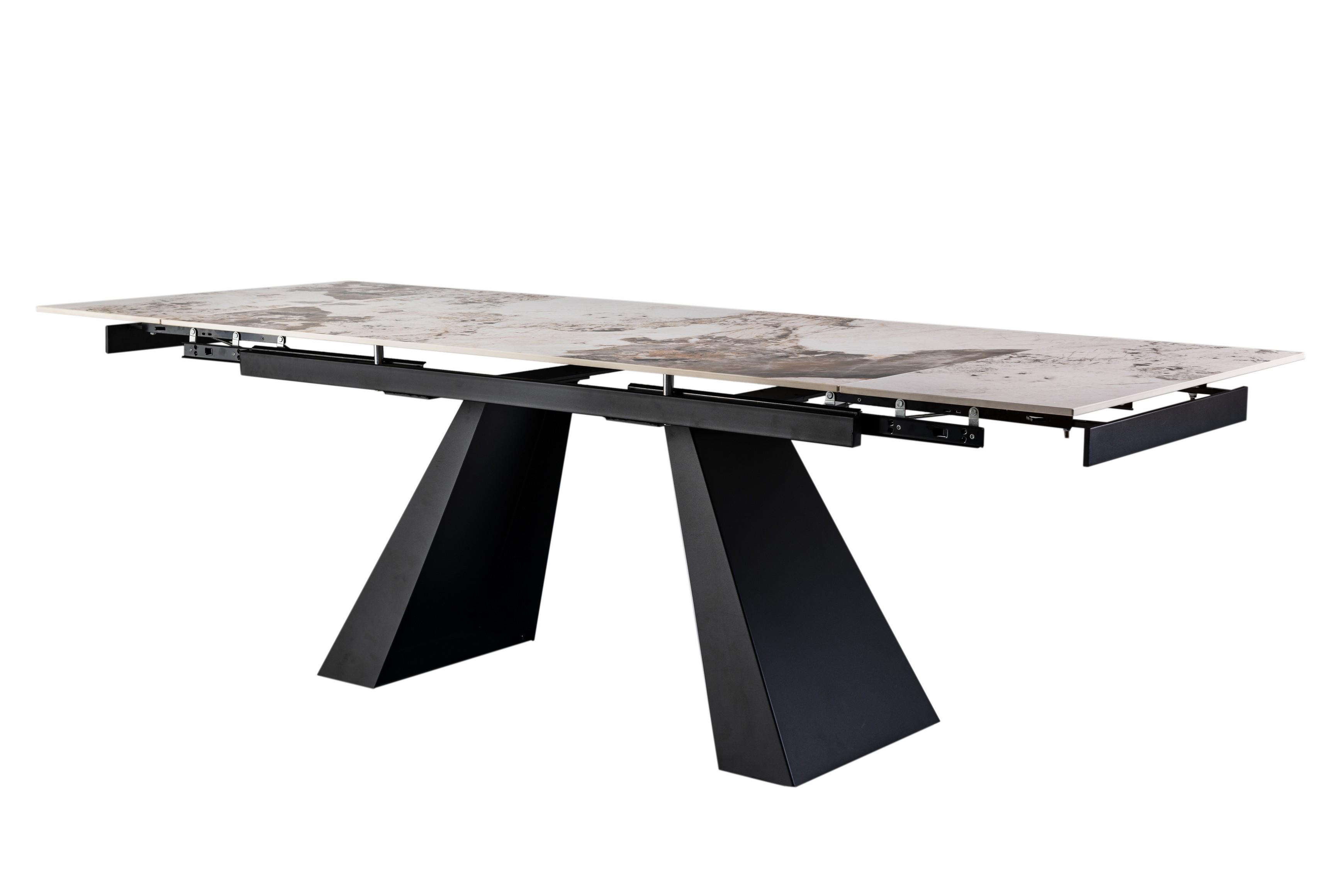 Стол обеденный раздвижной Vetro Mebel Чезаре 1600-2400x900x760 мм Патагония/Черный (TМL-1100) - фото 3 Стол обеденный раздвижной Vetro Mebel Чезаре 1600-2400x900x760 мм Патагония/Черный (TМL-1100) - фото 3