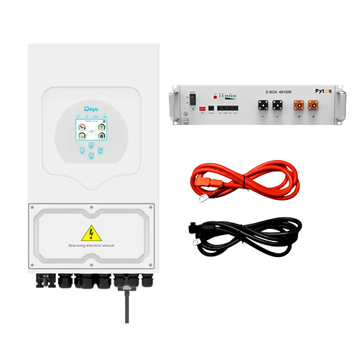 Комплект автономного энергоснабжения Deye SUN-8K-SG05LP1-EU 8kW и Pytes E-Box 48100R 5,12kWh White (31330136)