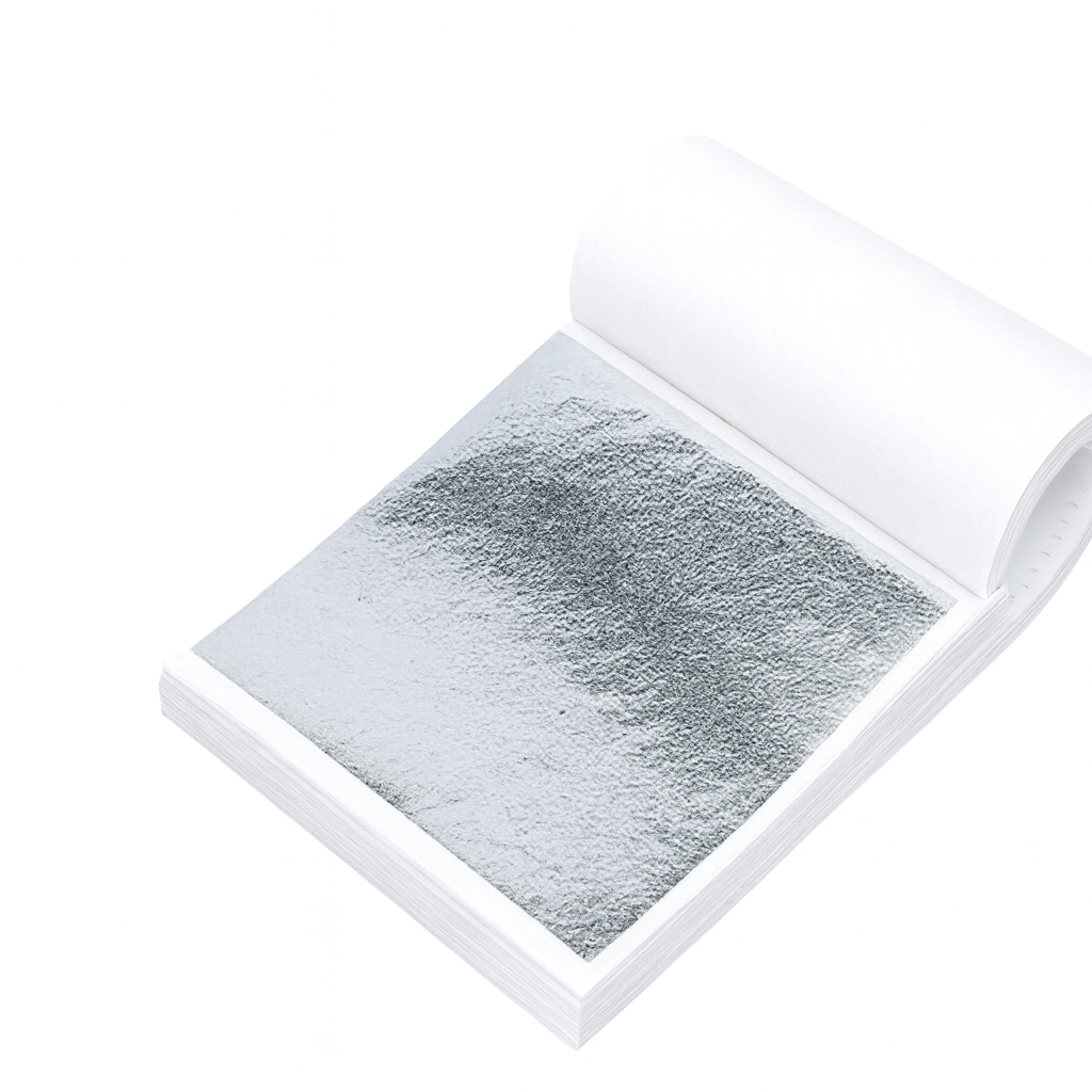 Сусальне срібло харчове поталь для декору 8х8 см 100 шт. (5556-b7f87)