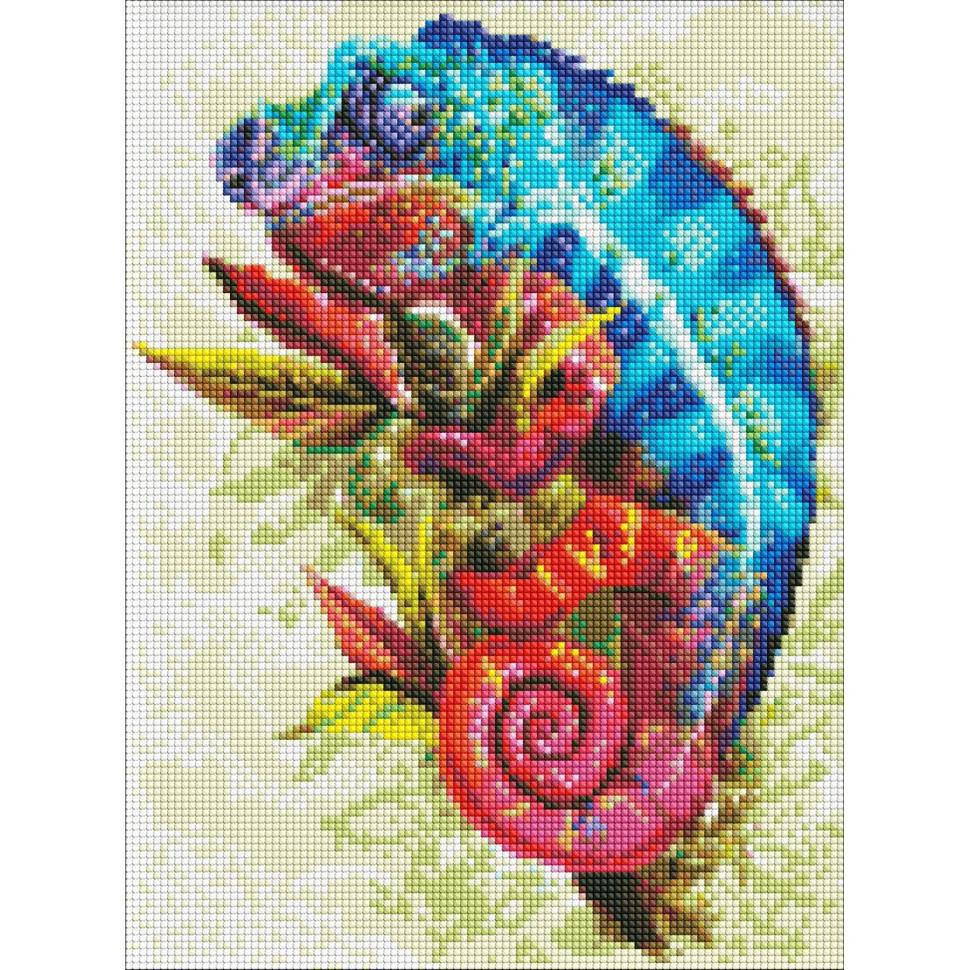 Алмазная мозаика Идейка Яркий хамелеон 30x40 см (AMO7457)