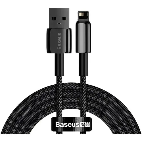 Кабель BASEUS Tungsten Gold Fast Charging Cable USB to Lightning CALWJ-A01 2,4A 2 м Black