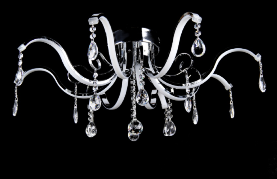 Светодиодная люстра L67125/8-64W LED CR Белый/Хром (AN000203)