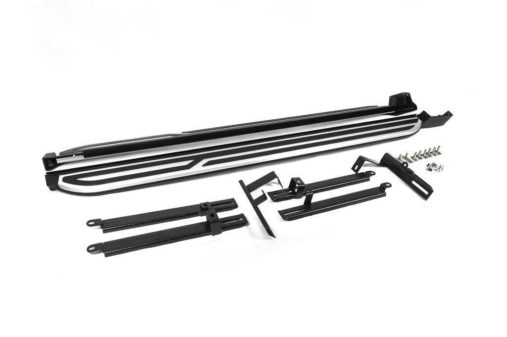 Боковые пороги OEM V2 Cixtai для Hyundai Santa Fe 3 2012-2018 гг. алюминий/пластик