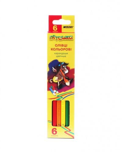 Олівці Пегашка шестигранні 6 кольорів
