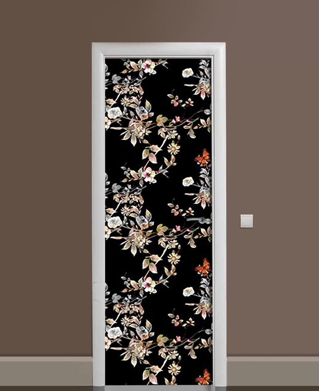 Наклейка 3D на дверь Zatarga "Ночь в саду" виниловая 650х2000 мм