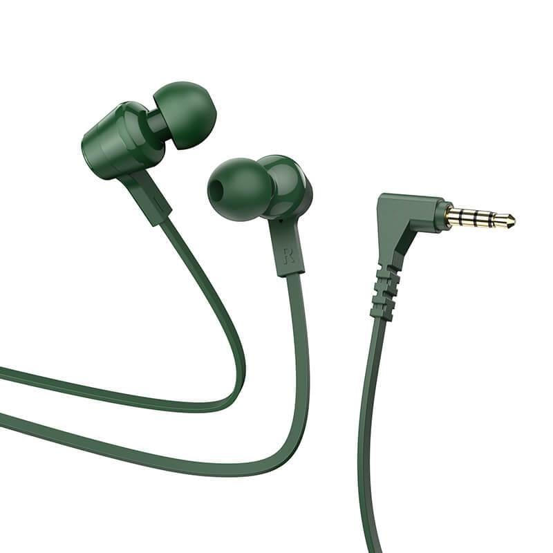 Наушники Hoco Oceanic universal earphones with mic M86 Army Green