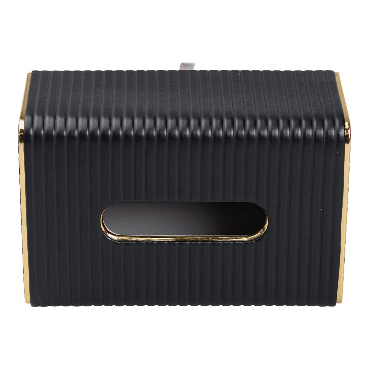 Серветниця з екошкіри прямокутна HP-3-203B 21,5х13х9 см Чорний (A-033502) - фото 3 Серветниця з екошкіри прямокутна HP-3-203B 21,5х13х9 см Чорний (A-033502) - фото 3