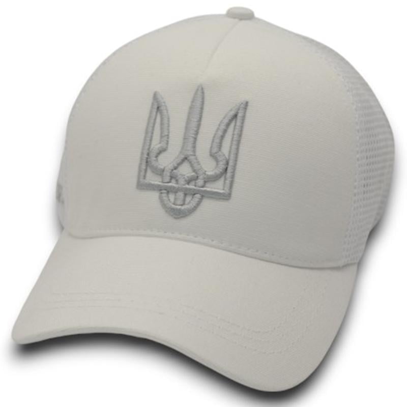 Бейсболка с гербом хлопок с сеткой Alex BTH22611 L/57-58 см Белый (153489)