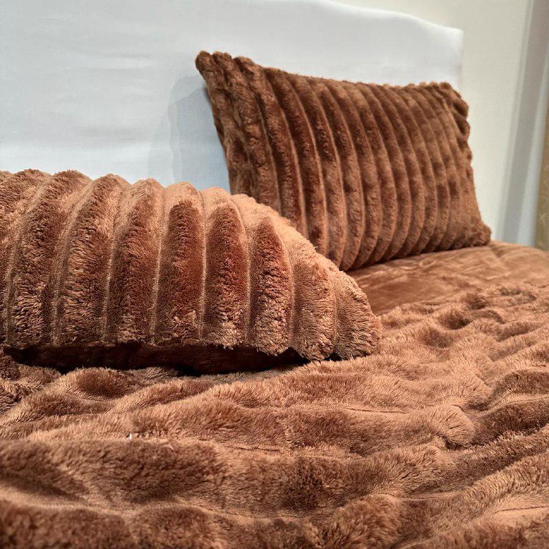 Комплект постільної білизни Шарпей мікрофібра наволочки 50х70 см 2 шт. Коричневий (29356767) - фото 4