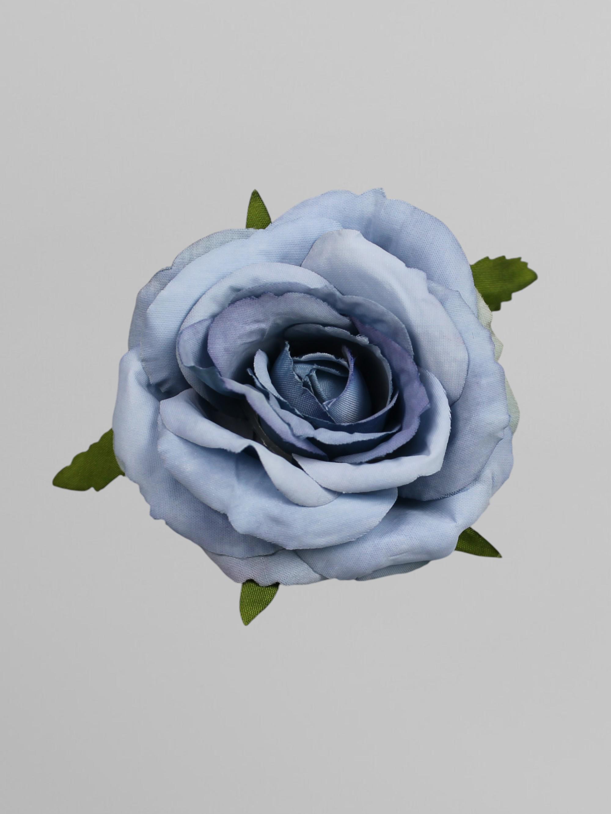 Головка розы искусственная 6 см Голубой (К02147)