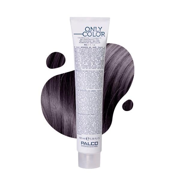 Крем-краска для волос безаммиачная PALCO Only Color №4.2 Средне-коричневый фиолетовый с маслом макадамии и шелковым протеинами 100 мл (29570916)