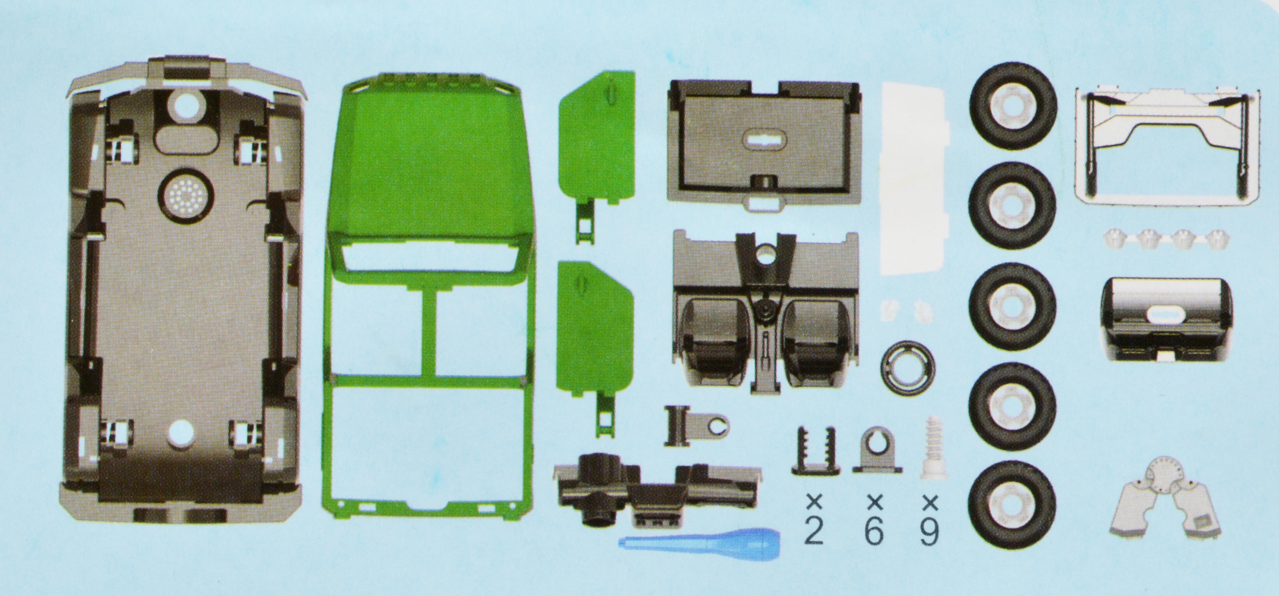 Конструктор Джип 1377 зі світловими та звуковими ефектами Зелений - фото 8