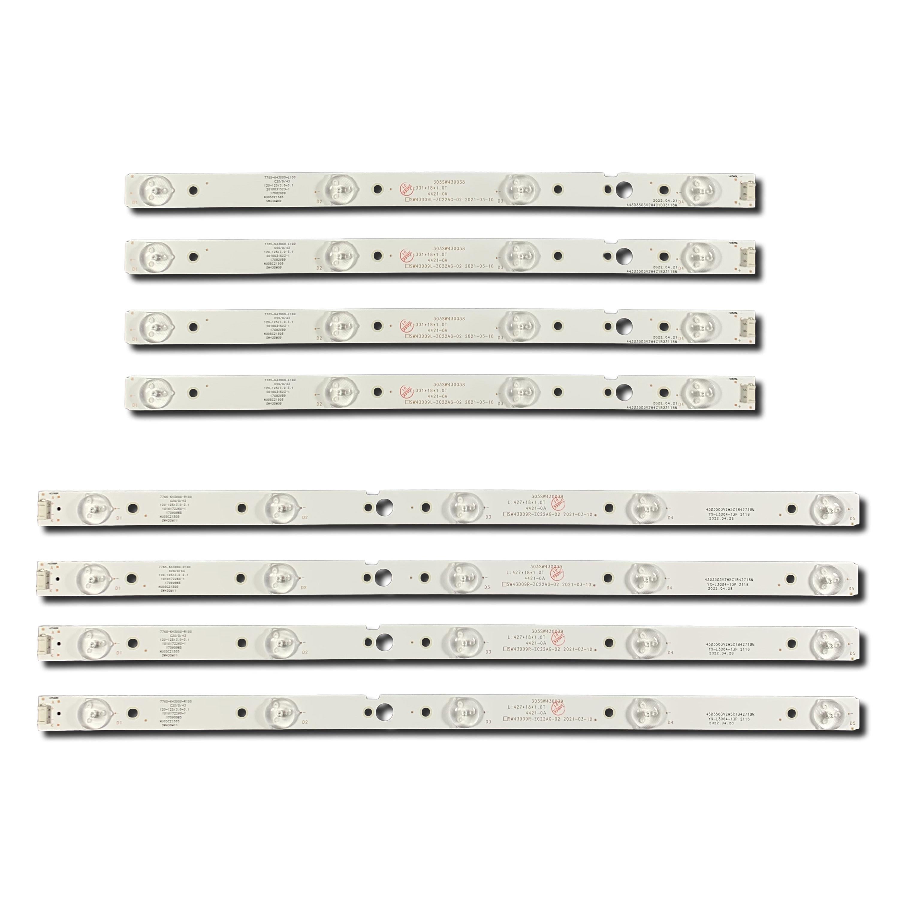Комплект LED подсветки для TV 43" SW43D09L-ZC22AG-02 303SW430038/SW43D09R-ZC22AG-02 303SW430039