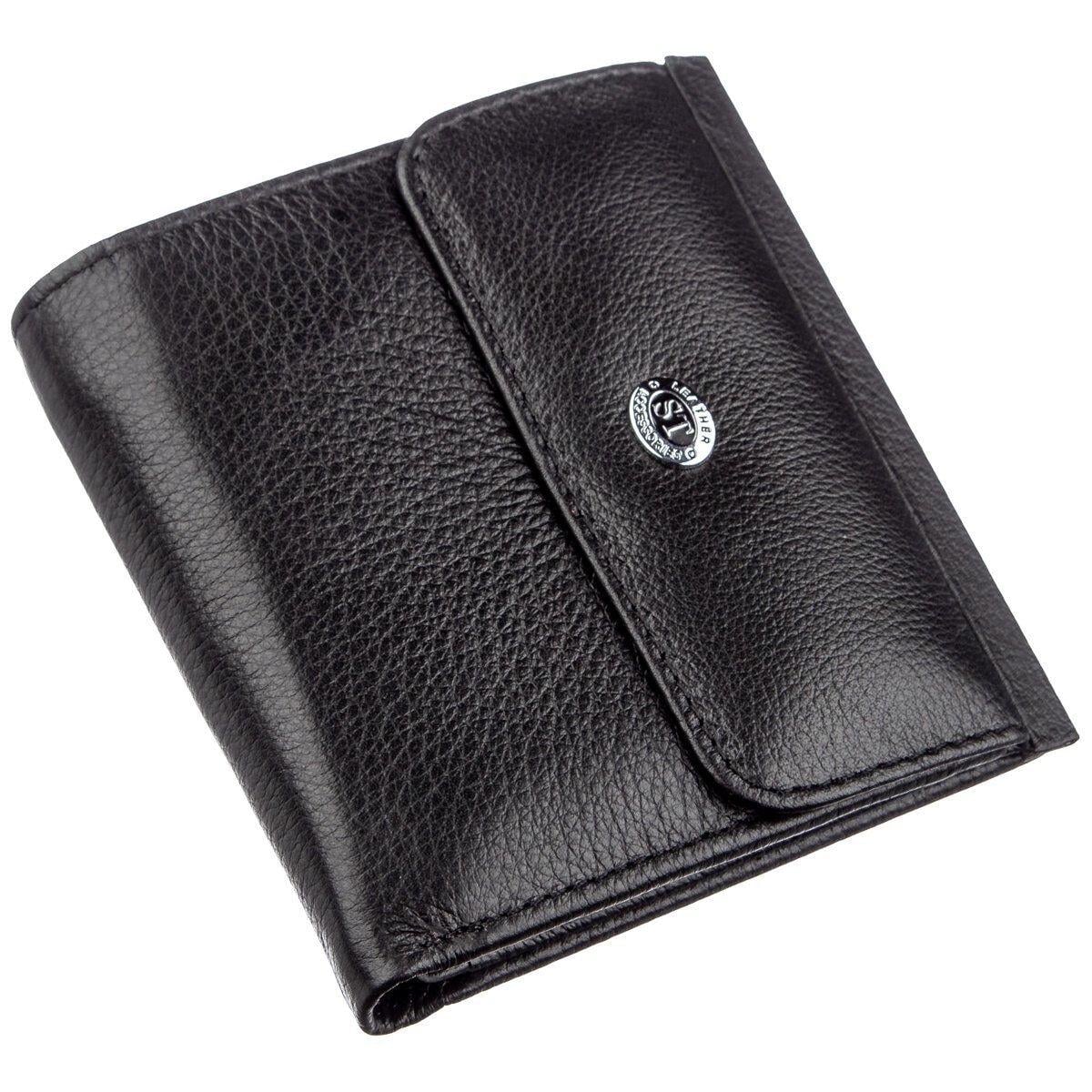 Кошелек женский ST Leather 18919 с монетницей из натуральной кожи Черный (168-136-18919) Кошелек женский ST Leather 18919 с монетницей из натуральной кожи Черный (168-136-18919)
