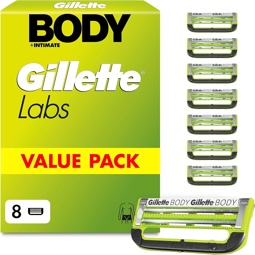 Сменные картриджи для бритья GILLETTE Labs BODY Intimate 8 шт. для интимных зон и тела