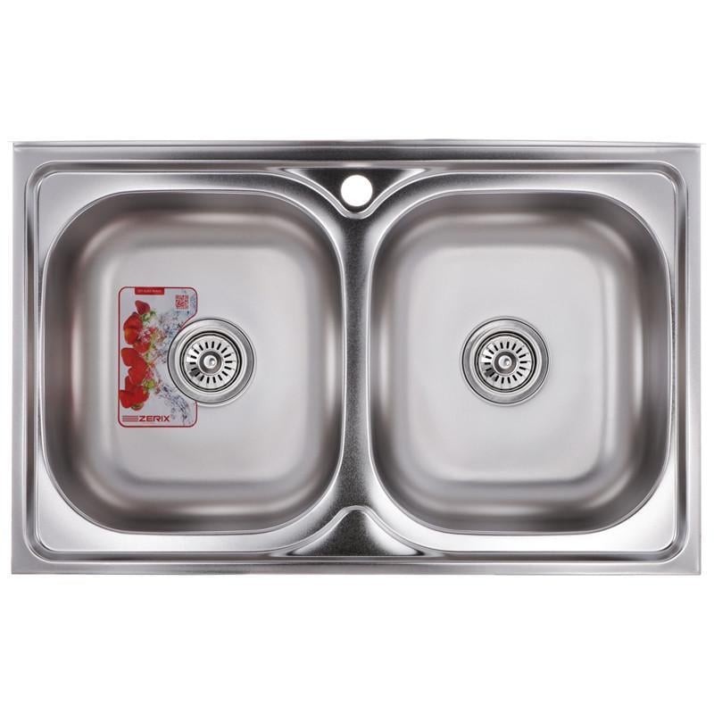 Мойка для кухни Zerix Z8050D-08-180E Satin (ZM0569)
