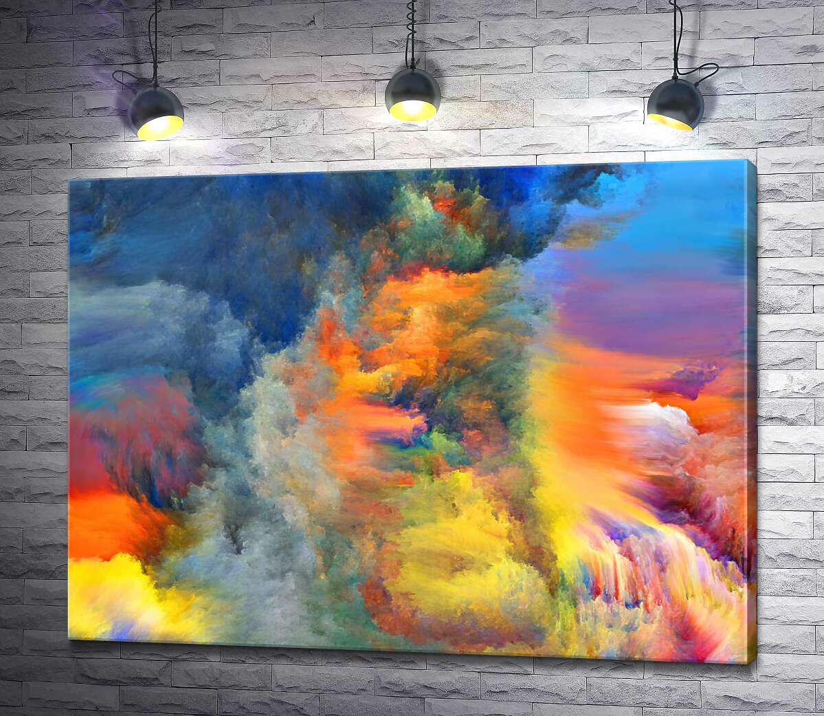 Картина ArtPoster Облачная абстракция ярких цветов 130x98 см Модуль №1 (002337)