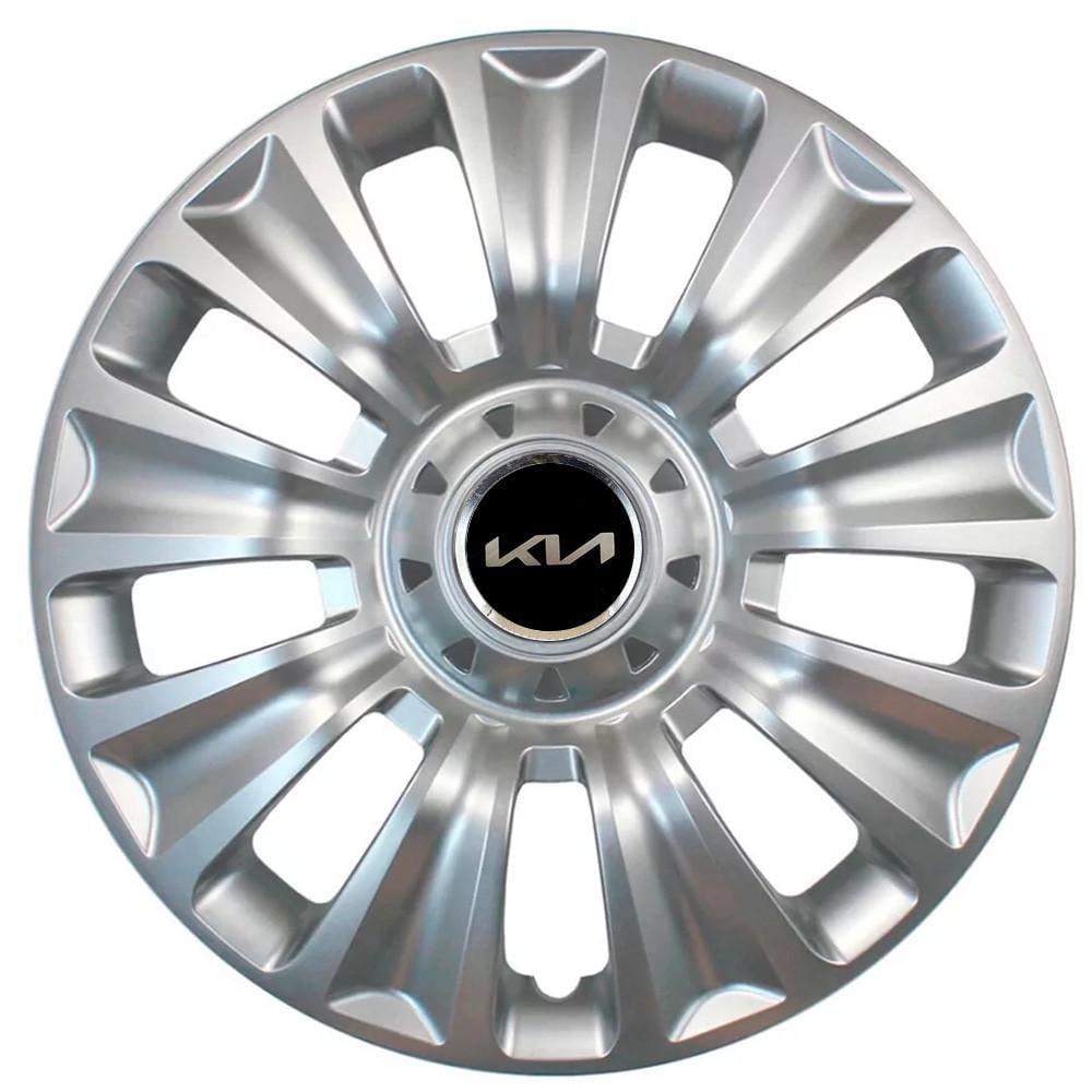 Колпаки SJS 424 с логотипом Kia R16 4 шт. Серебристый (2789081187)