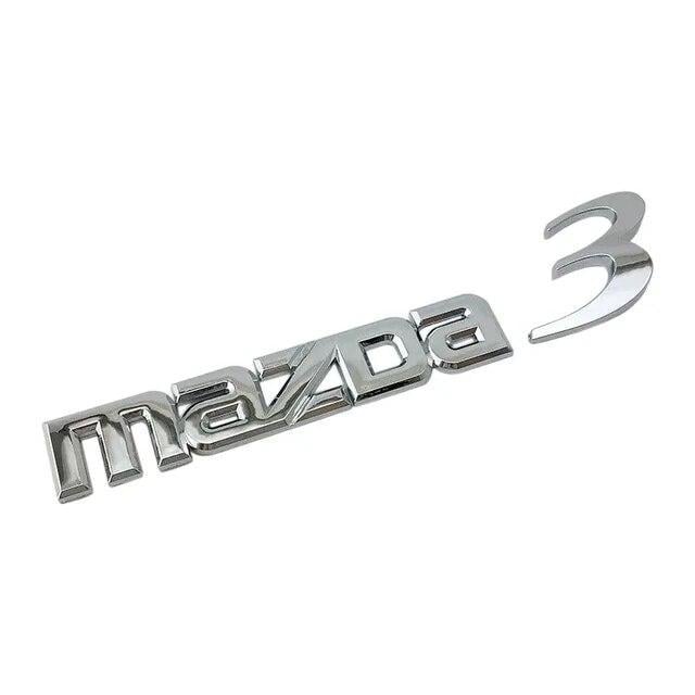 Эмблема надпись Mazda 3 на багажник ABS 20х4 см Хром глянцевый (1704375657)