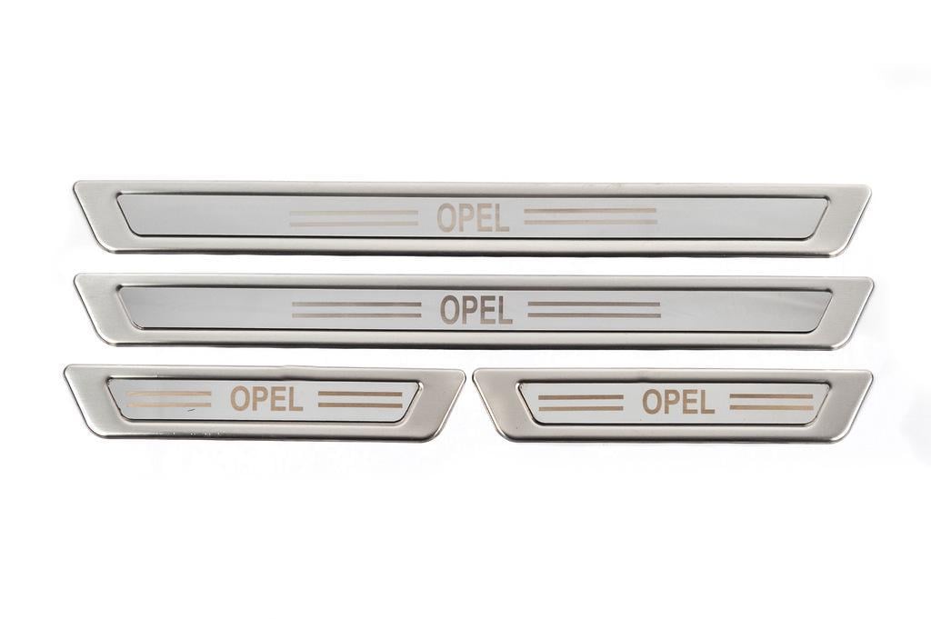 Накладки на пороги Carmos Opel V-1 4 шт. нерж для Opel нержавеющая сталь Хром (131277)
