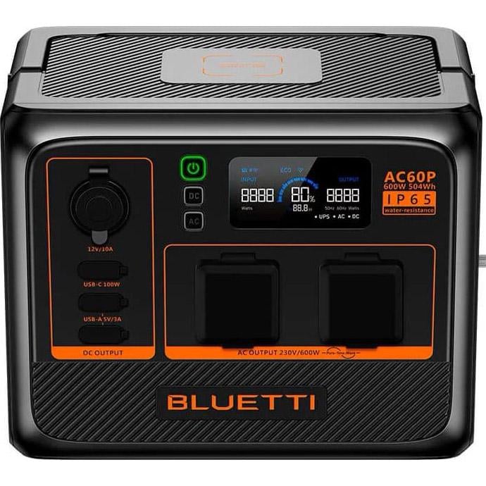 Електростанція акумуляторна Bluetti AC60P 600W 504 Втч батарея LiFePO4 IP65 Чорний (623898) - фото 4
