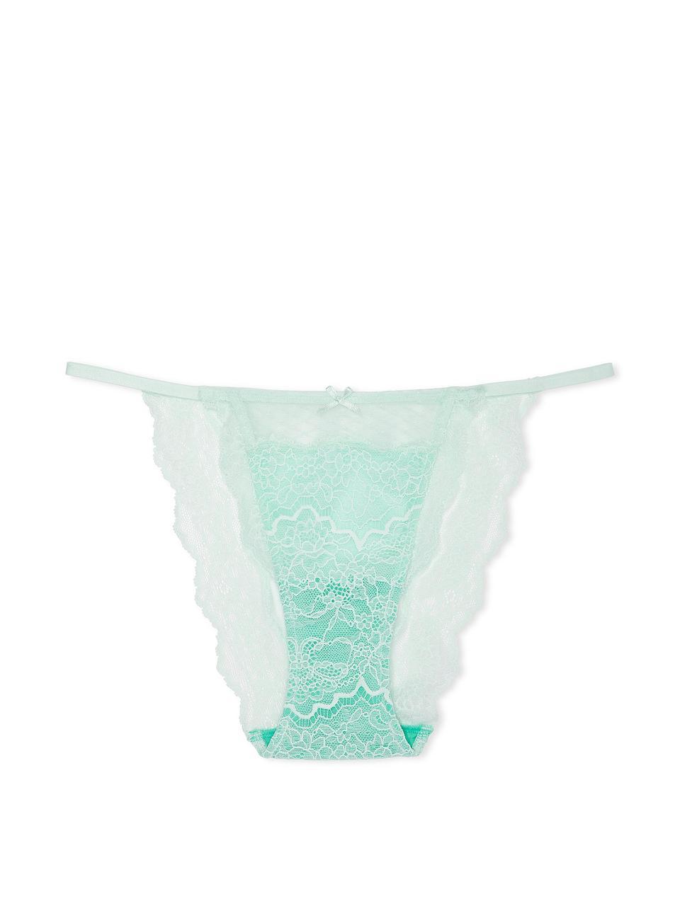 Трусики женские Victoria's Secret DREAM ANGELS Lace & Mesh String Bikini M Салатовый (2217907879) - фото 4 Трусики женские Victoria's Secret DREAM ANGELS Lace & Mesh String Bikini M Салатовый (2217907879) - фото 4