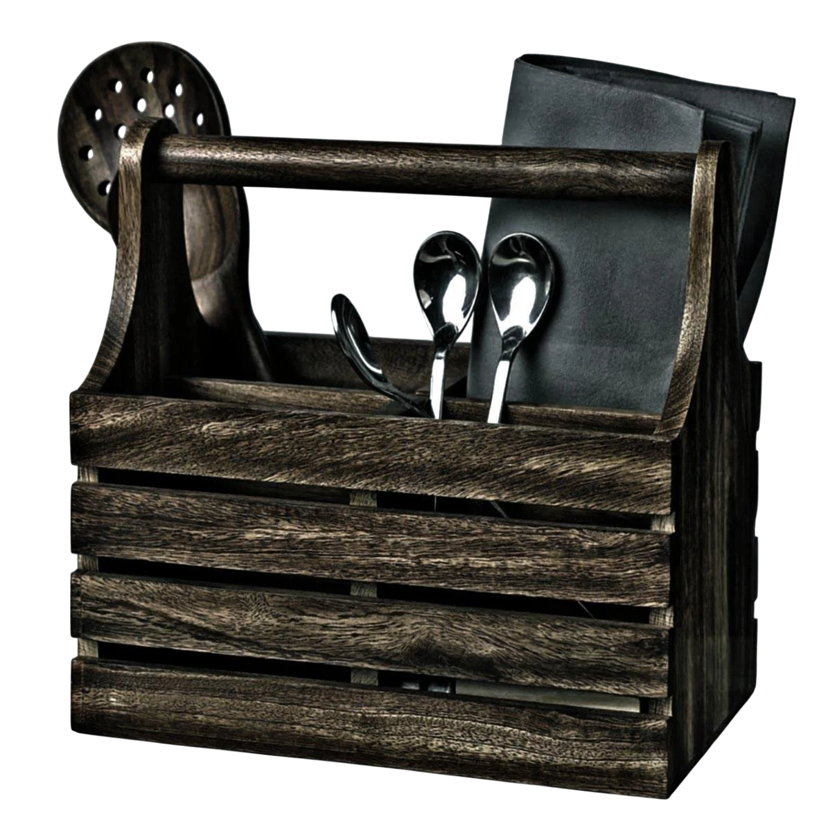 Подставка для столовых приборов из дерева Грилия Мокко (Псп-003210)