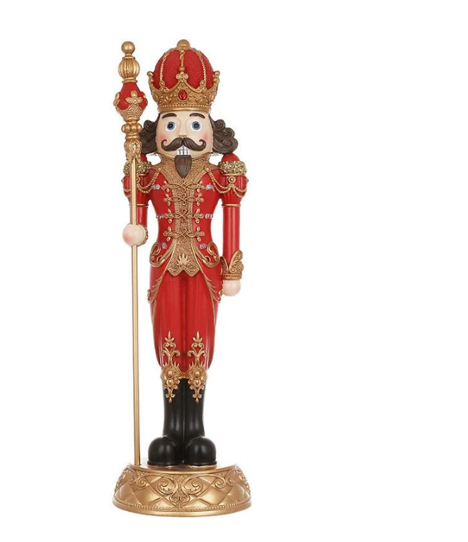 Фигура декоративная Щелкунчик с LED-подсветкой мундира 50 см Красный - фото 1 Фигура декоративная Щелкунчик с LED-подсветкой мундира 50 см Красный - фото 1