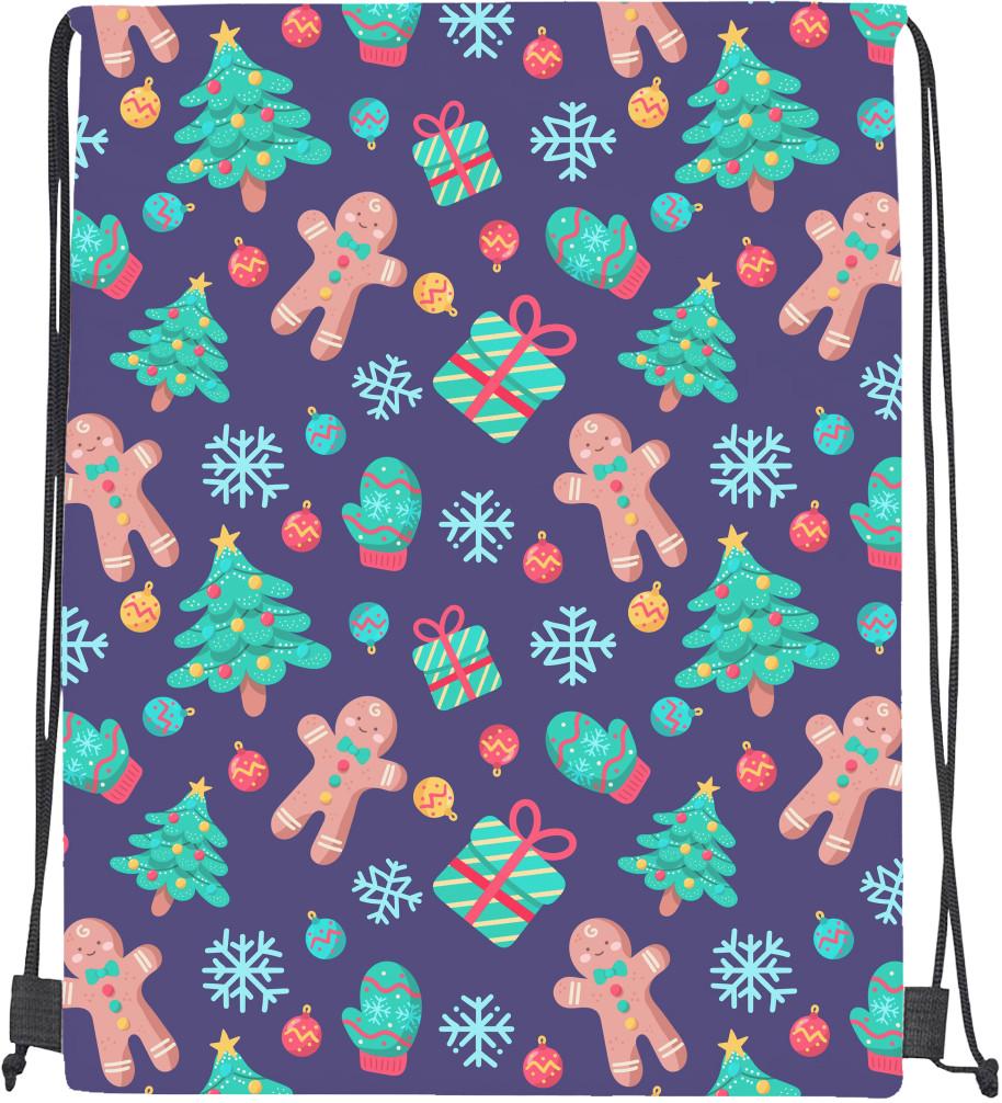 Мішок cпортивний Новорічний Паттерн 3 (mishok-sport-053382118-novorichnij-pattern-3)