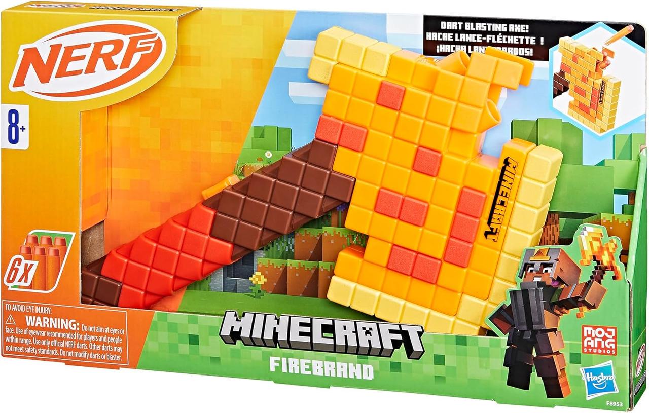 Бластер-топор Nerf Minecraft Firebrand Бластер-топор Nerf Minecraft Firebrand