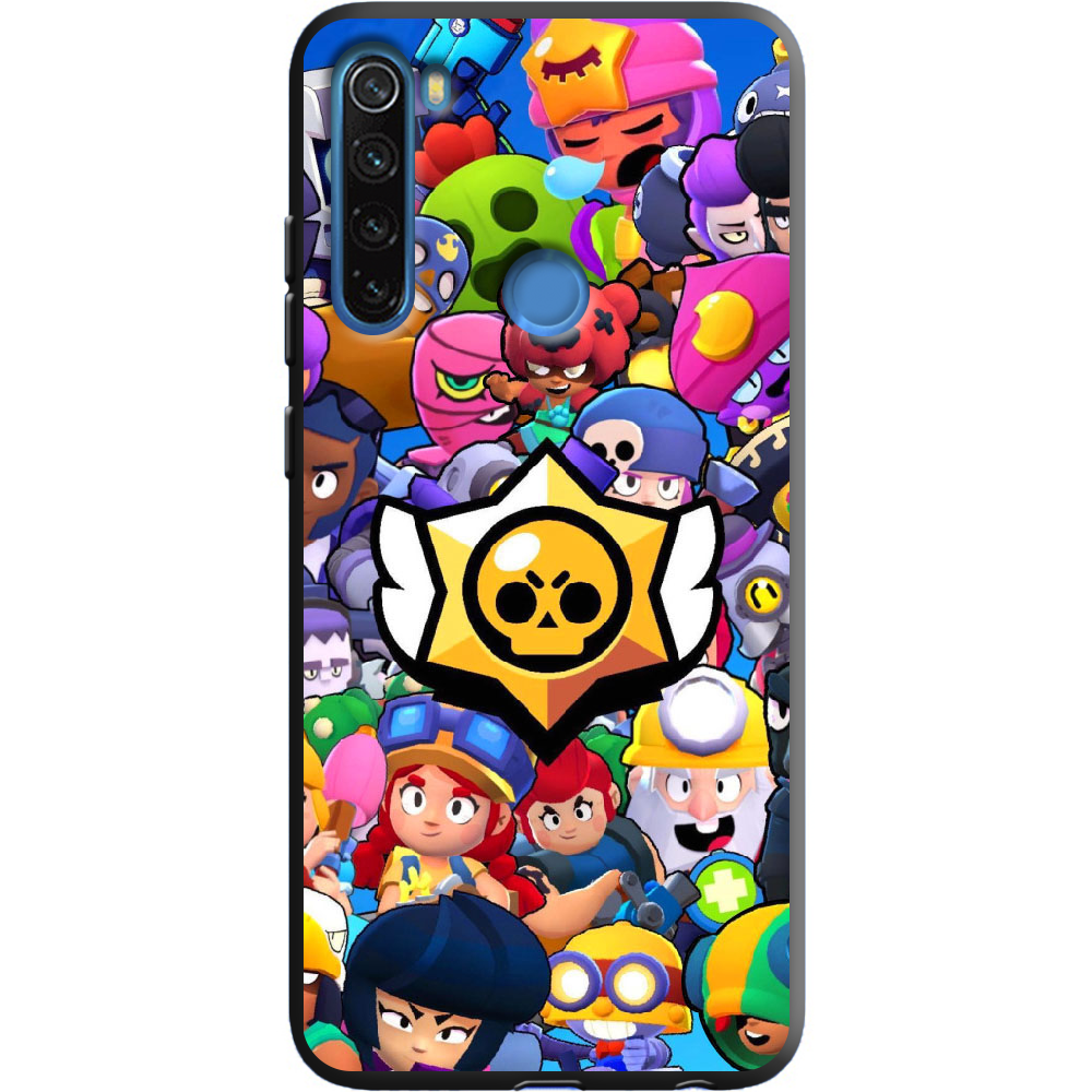 Чехол Boxface Xiaomi Redmi Note 8 Brawl Stars Черный силикон (38214-up2389-38332)