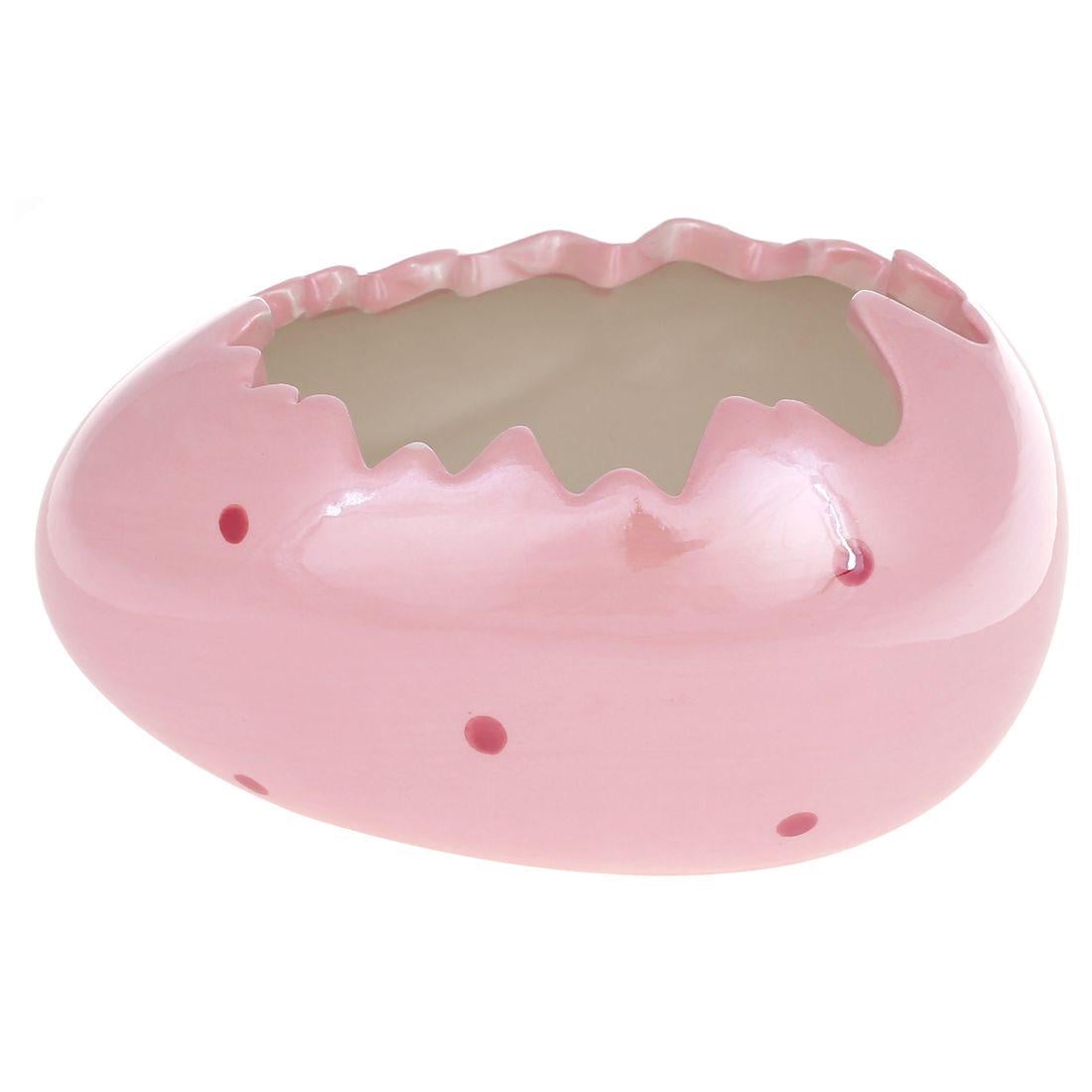 Кашпо для декоративних композицій BonaDi Яйце 13 см Рожевий перламутр (733-294)