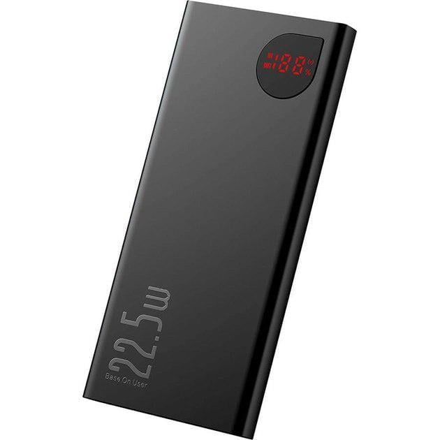 Аккумулятор портативный Baseus Adaman Metal 10000mAh 22.5W с технологией QC3.0+PD3.0 Black