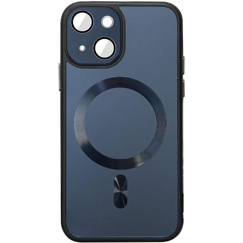 Противоударный Чехол TPU+Glass Sapphire Midnight with MagSafe для Apple iPhone 14 (6.1") Черный / Black - фото 1