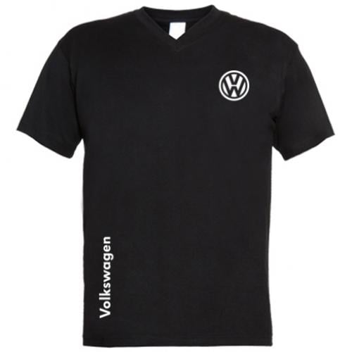 Футболка мужская с V-образным вырезом VW - Volkswagen L Черный (14751439-2-188303-L)