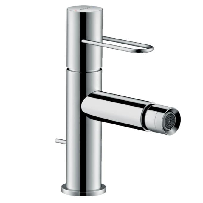 Смеситель для биде Axor Uno с петлевой ручкой Loop и донным клапаном Хром (38211000)