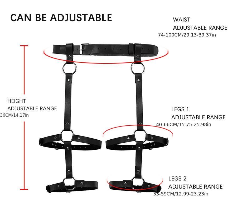 Портупея на ноги шкіряна Чорний - фото 2 Портупея на ноги шкіряна Чорний - фото 2