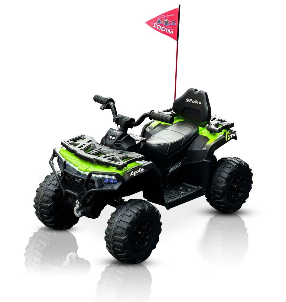 Детский электроквадроцикл вездеход SPOKO SP-918 аккумуляторный Зеленый (147-76-42401138)