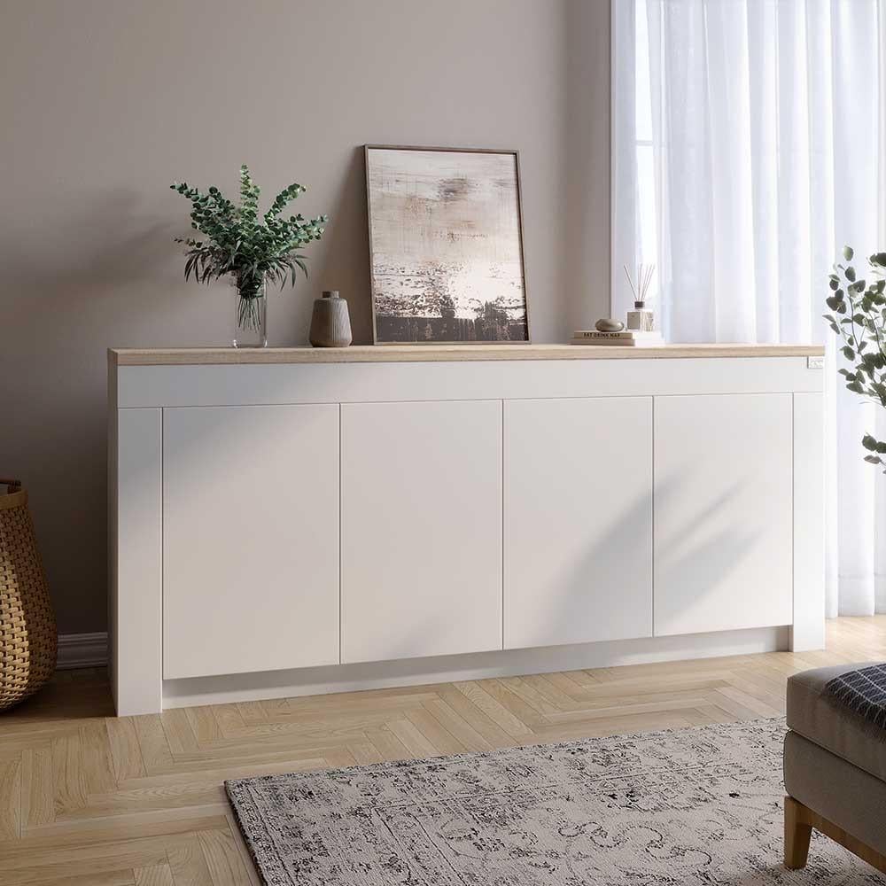 Комод большой Lion Ларри-1 Нимфея альба/Дуб сонома (Lion-041047)