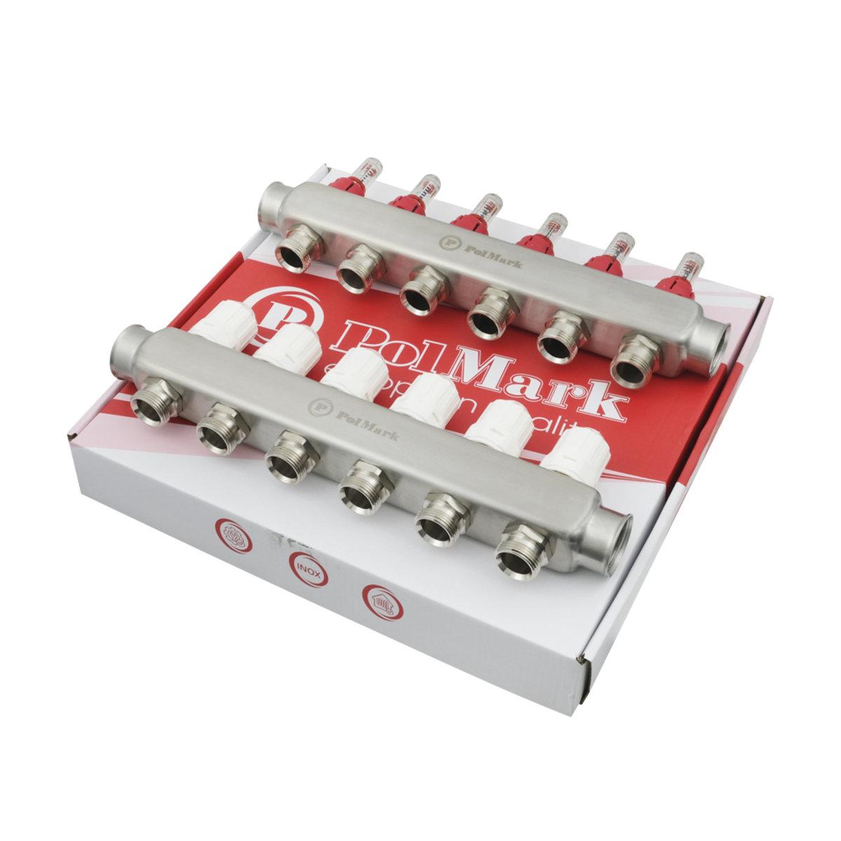 Коллектор Polmark 1x3/4 6 выходов PBMF106 - фото 3 Коллектор Polmark 1x3/4 6 выходов PBMF106 - фото 3