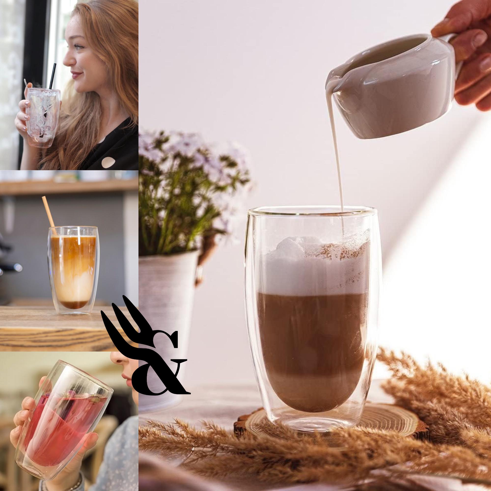 Набір термостійких склянок з подвійними стінками 450 мл 2 шт. (24370174) - фото 9 Набір термостійких склянок з подвійними стінками 450 мл 2 шт. (24370174) - фото 9