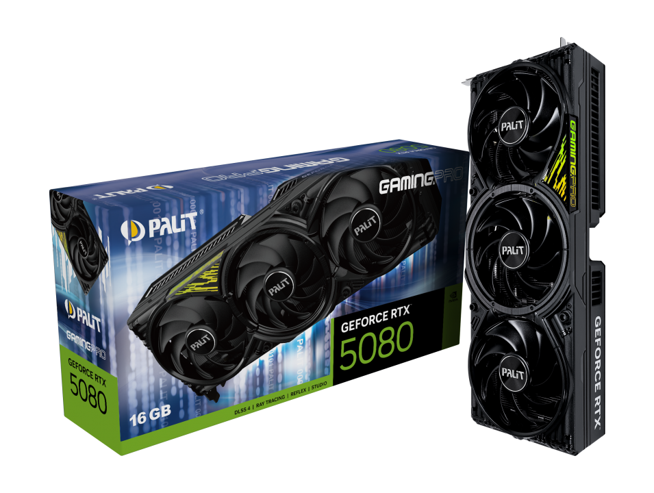Відеокарта RTX 5080 16GB GDDR7 GamingPro V1 Palit (NE75080019T2-GB2031Y)