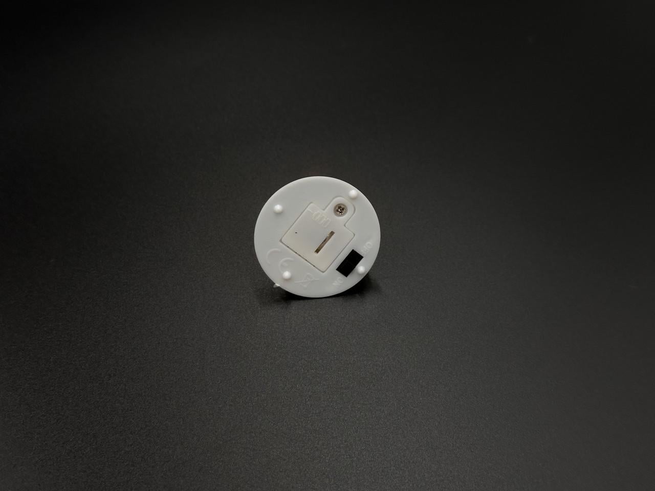 Світлодіод на батарейках з однією лампочкою в круглому корпусі 36 мм Жовтий (AO-25)