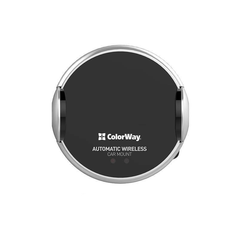 Тримач автомобільний ColorWay AutoSense Car Wireless Charger 2 15 W Black (CW-CHAW036Q-BK) - фото 4