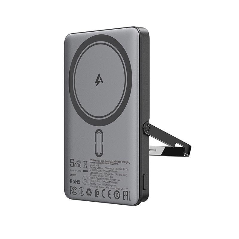 Повербанк Acefast M16 5000 mAh зарядка/USB-C Черный (24458)