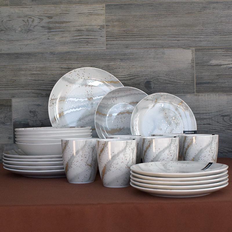 Набор посуды Ardesto Sparkle 24 пр. Золотой