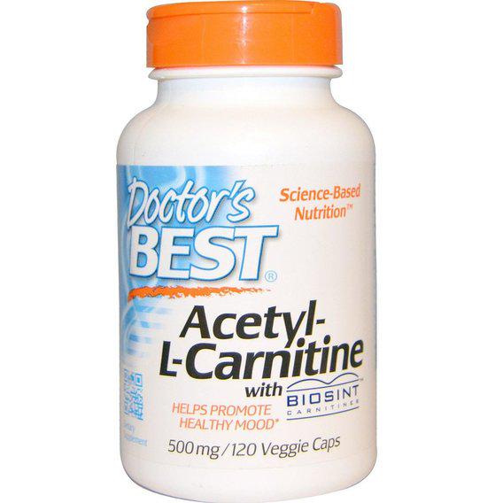 Комплекс АцетилКарнитин Doctor's Best Acetyl-L-Carnitine with Biosint Carnitines 500 мг 120 Caps