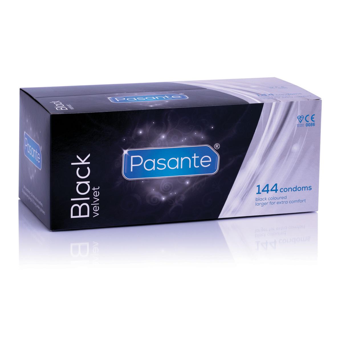 Презервативи Pasante Black Velvet латексні 144 шт. Чорний (1085K)