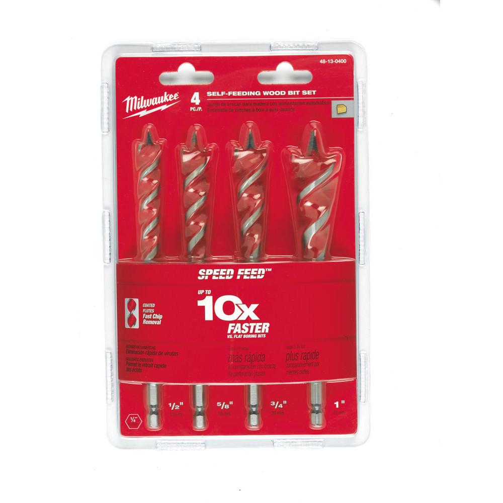 Набір свердл по дереву Speed Feed Milwaukee 4 шт. (48130400)