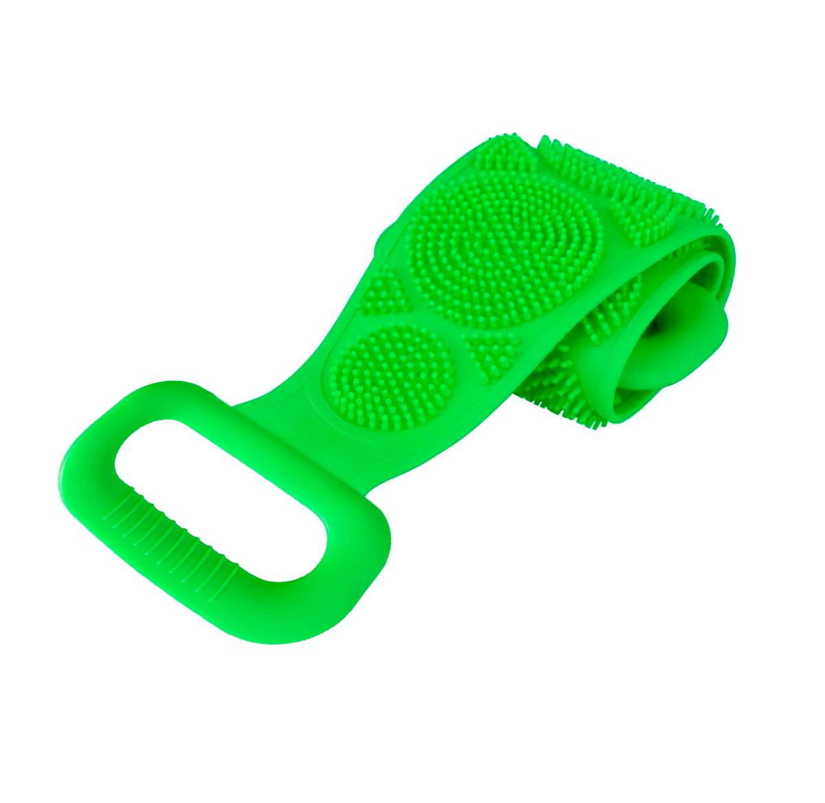 Мочалка силиконовая для тела двухсторонняя Silica gel bath brush Зеленый (1008909-Green)